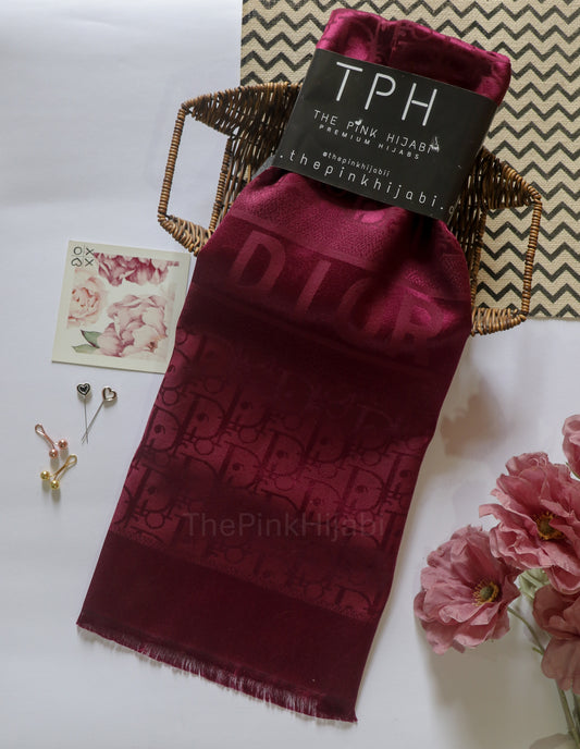Brand Print Scarf – Viscose Satin Luxe