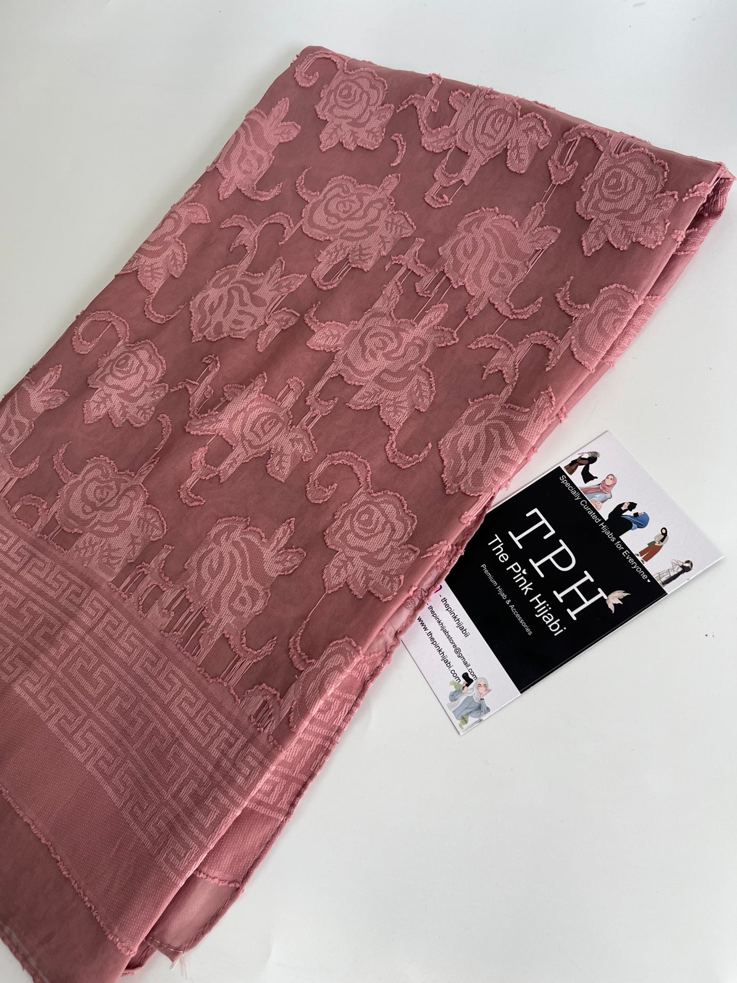Turkish Rose Chiffon Brasso Hijab Combo Set