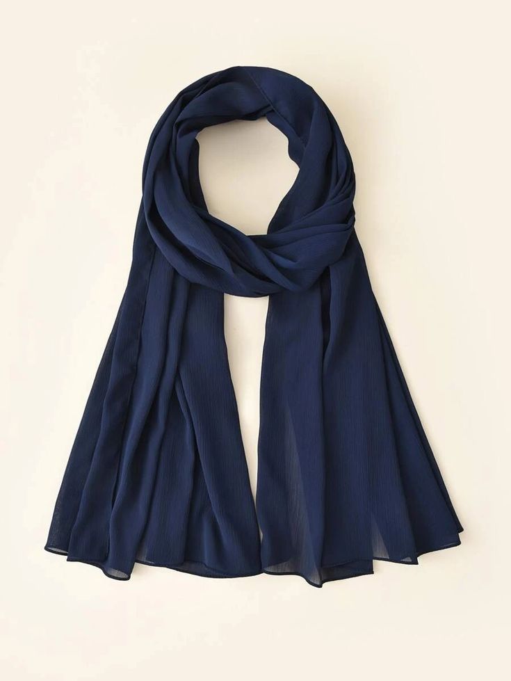 BIG SIZE NAVY CHIFFON HIJAB