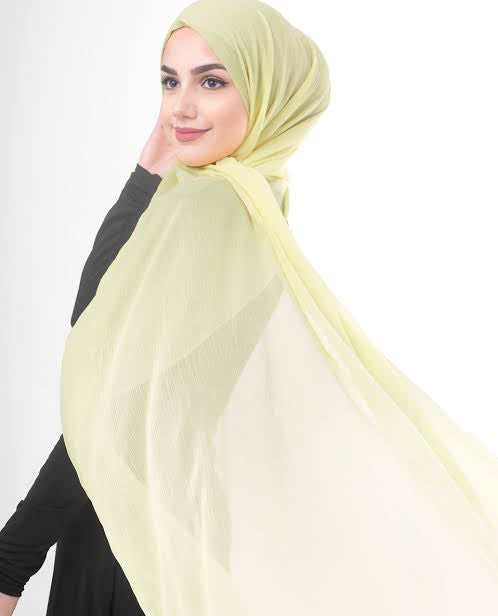 PASTEL YELLOW GEORGETTE HIJAB