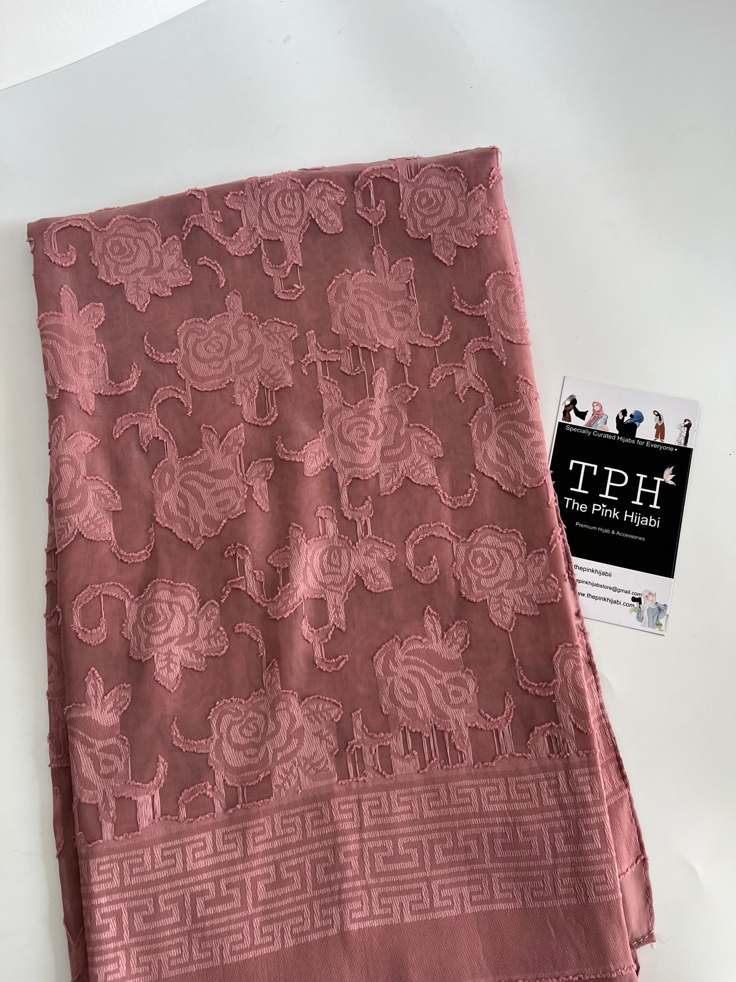 Turkish Rose Chiffon Brasso Hijab Combo Set