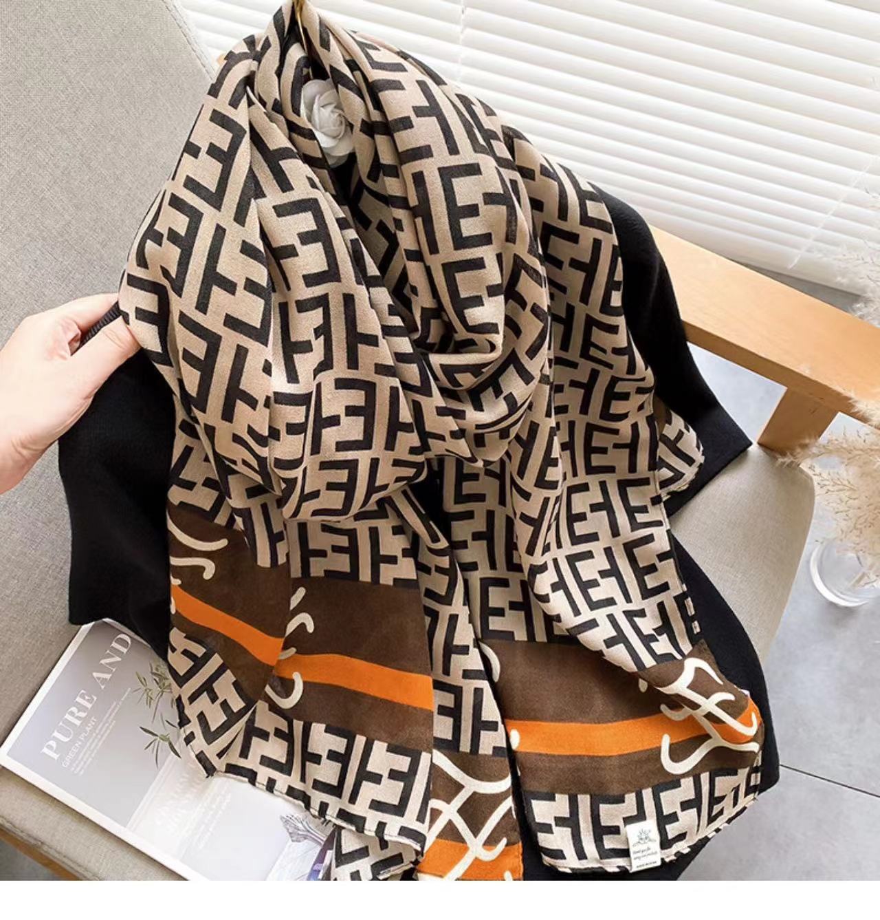 Branded Print Viscose Cotton