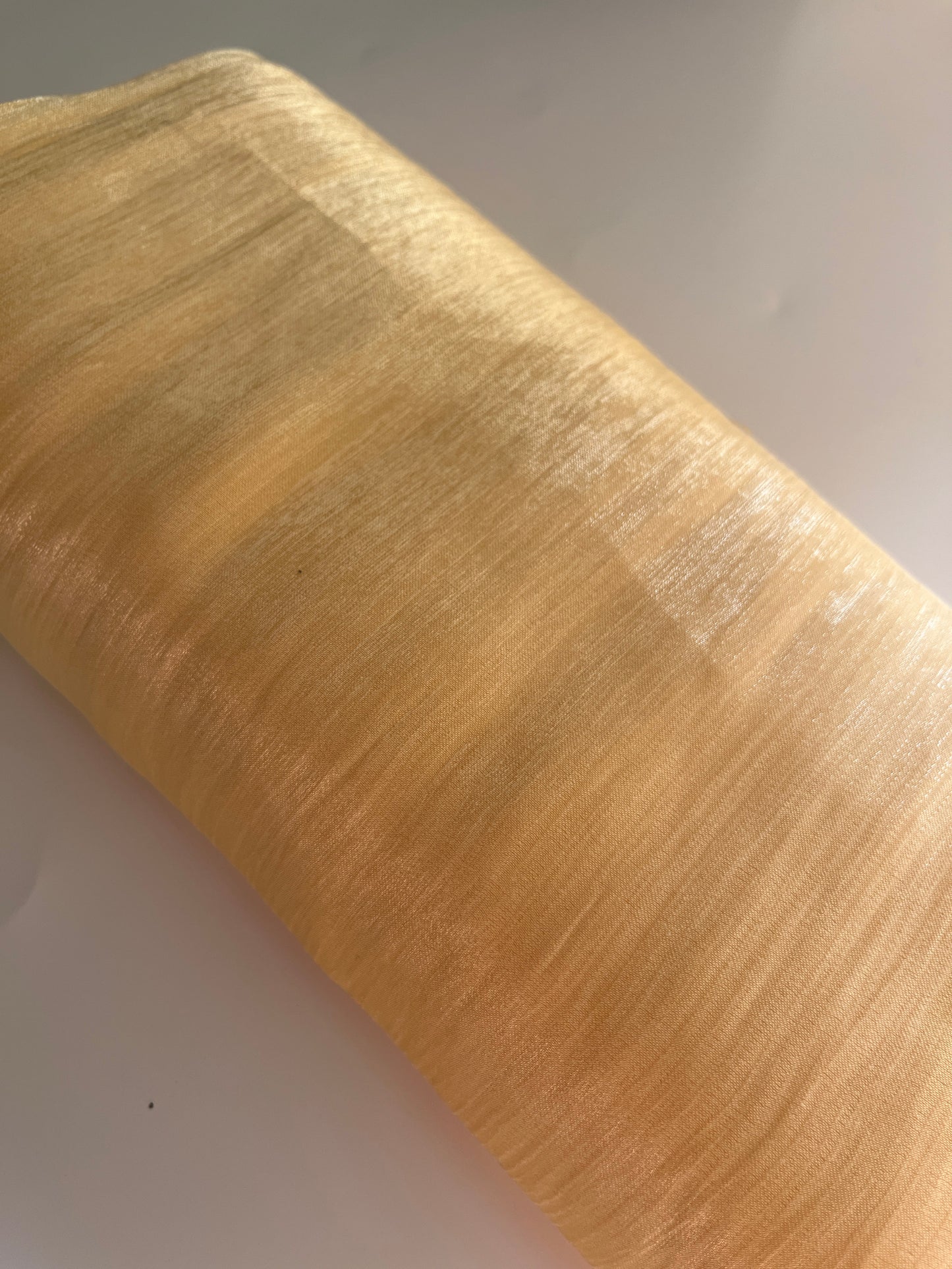 Pale Golden Organza Shimmer Hijab