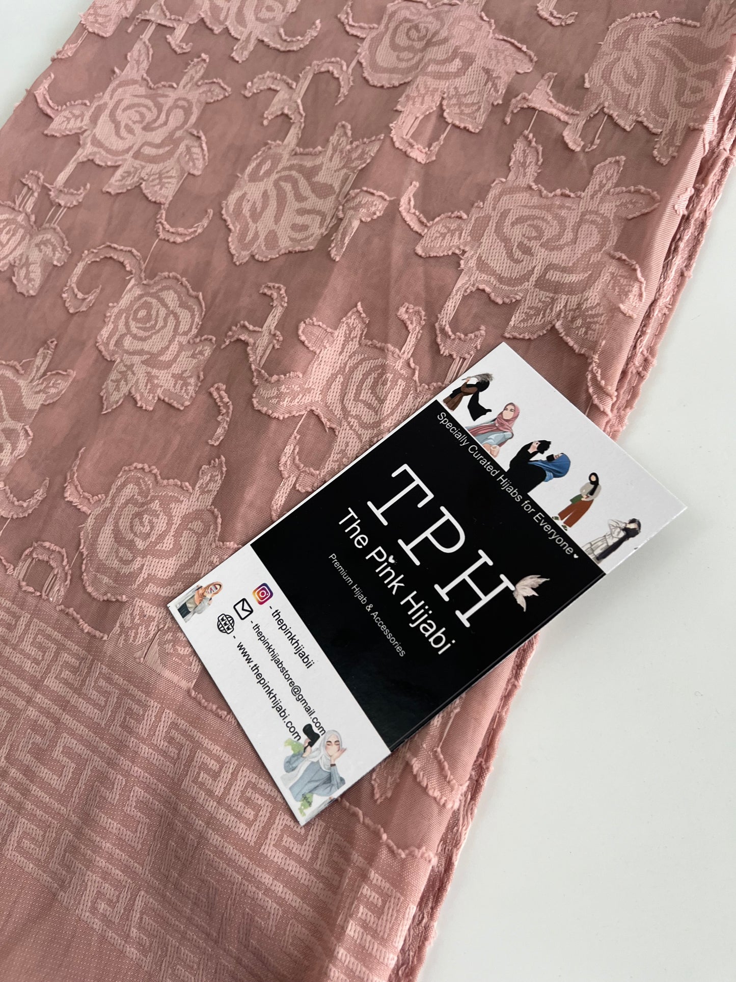 Pastel Pink Chiffon Brasso Hijab