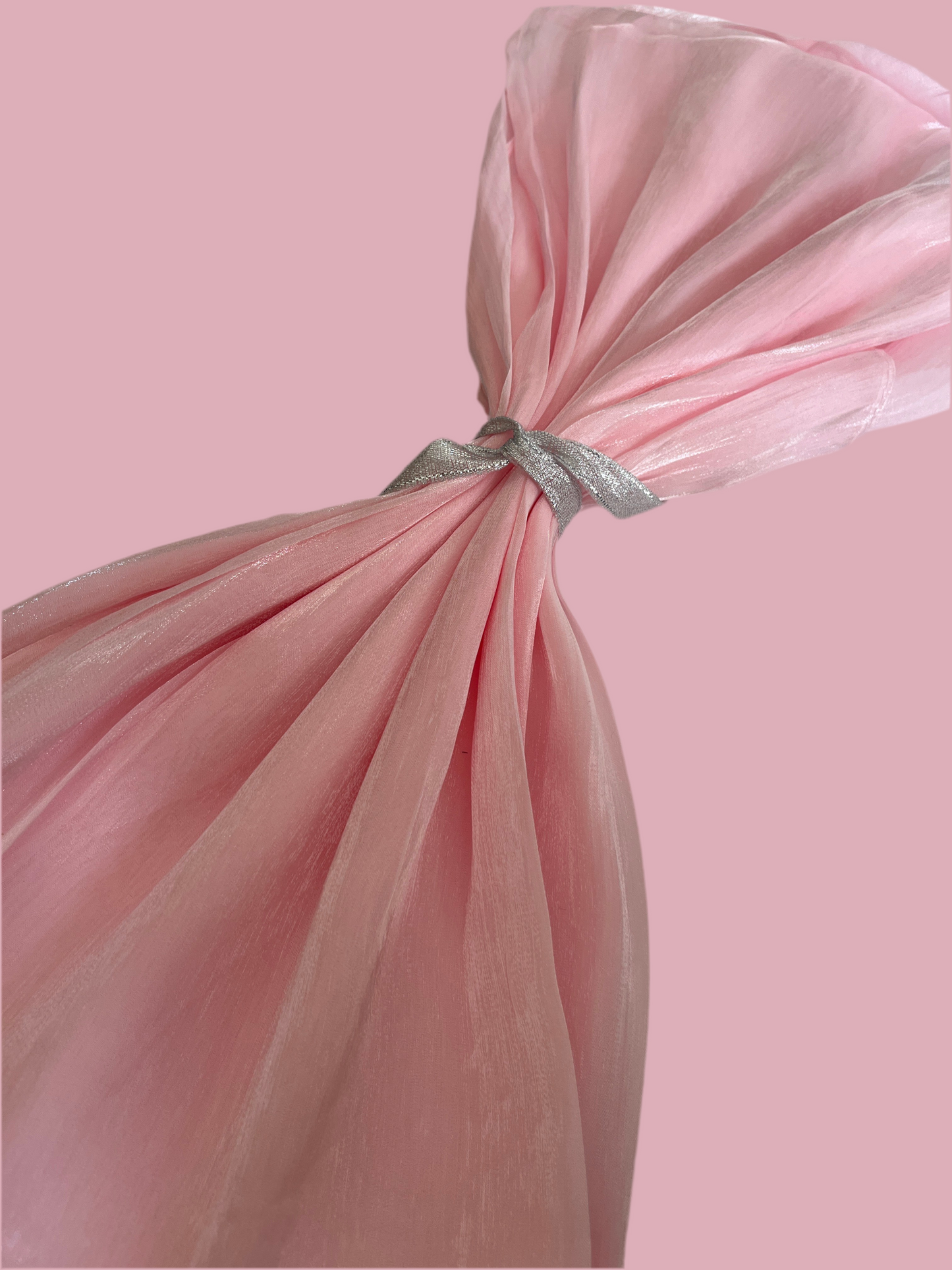 Baby Pink Organza Shimmer Hijab