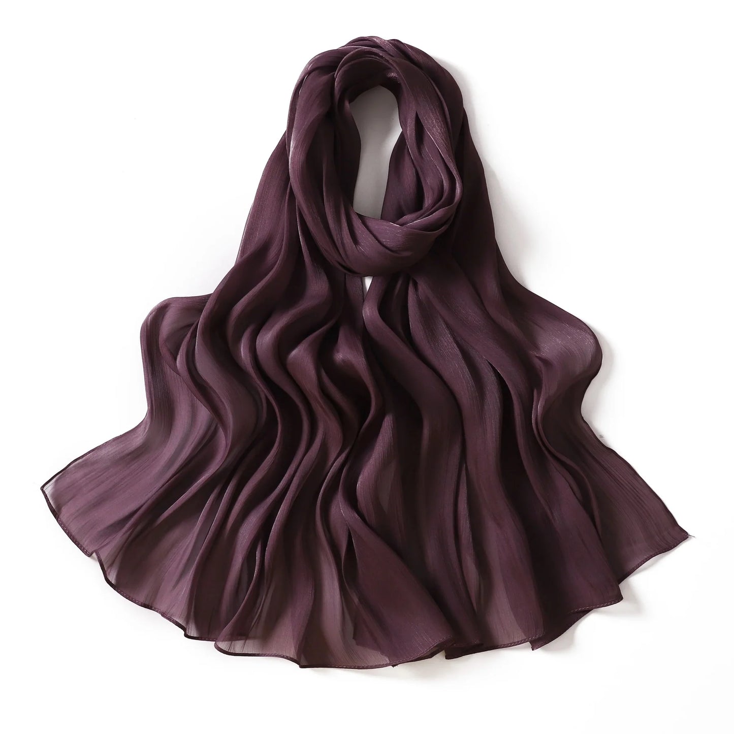 Wine Organza Shimmer Hijab