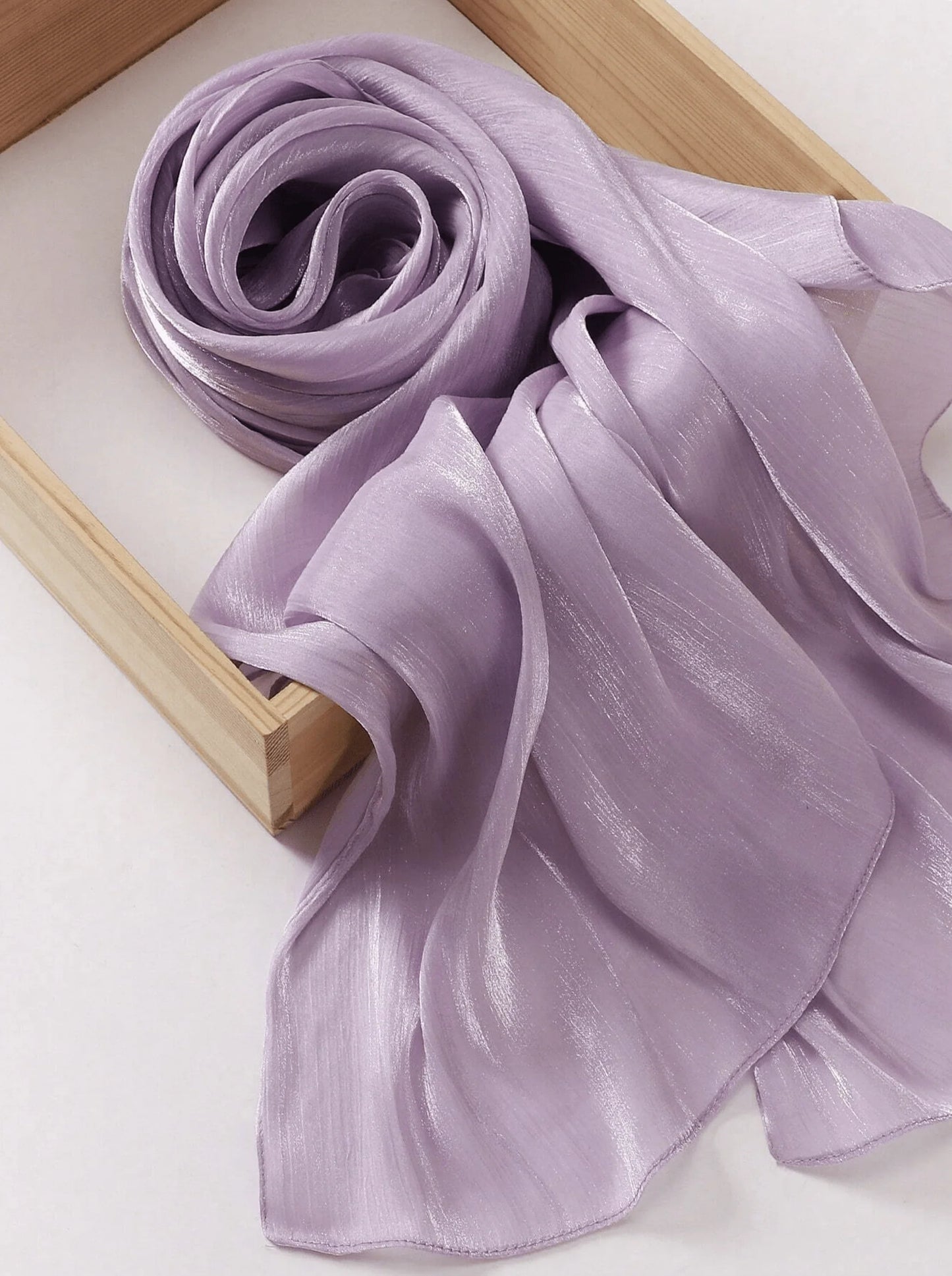 Lilac Organza Shimmer Hijab