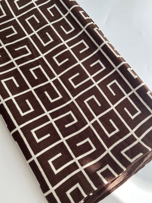 Branded Print Viscose Cotton