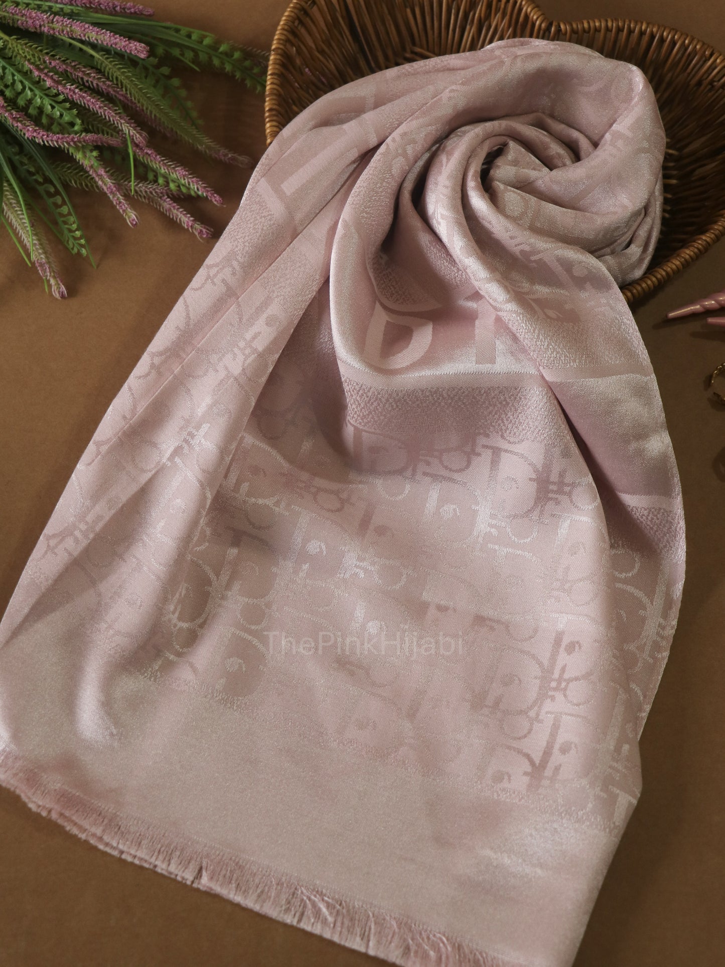 Christian Dior Brand Print Scarf – Viscose Satin Luxe