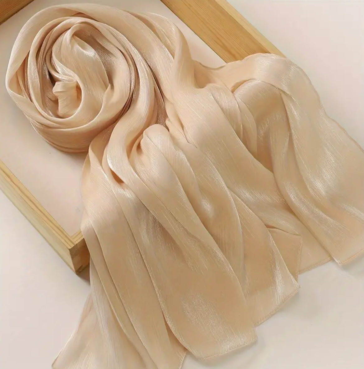 Apricot Organza Shimmer Hijab