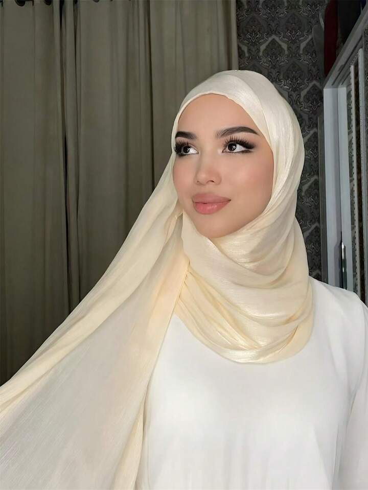 Apricot Organza Shimmer Hijab