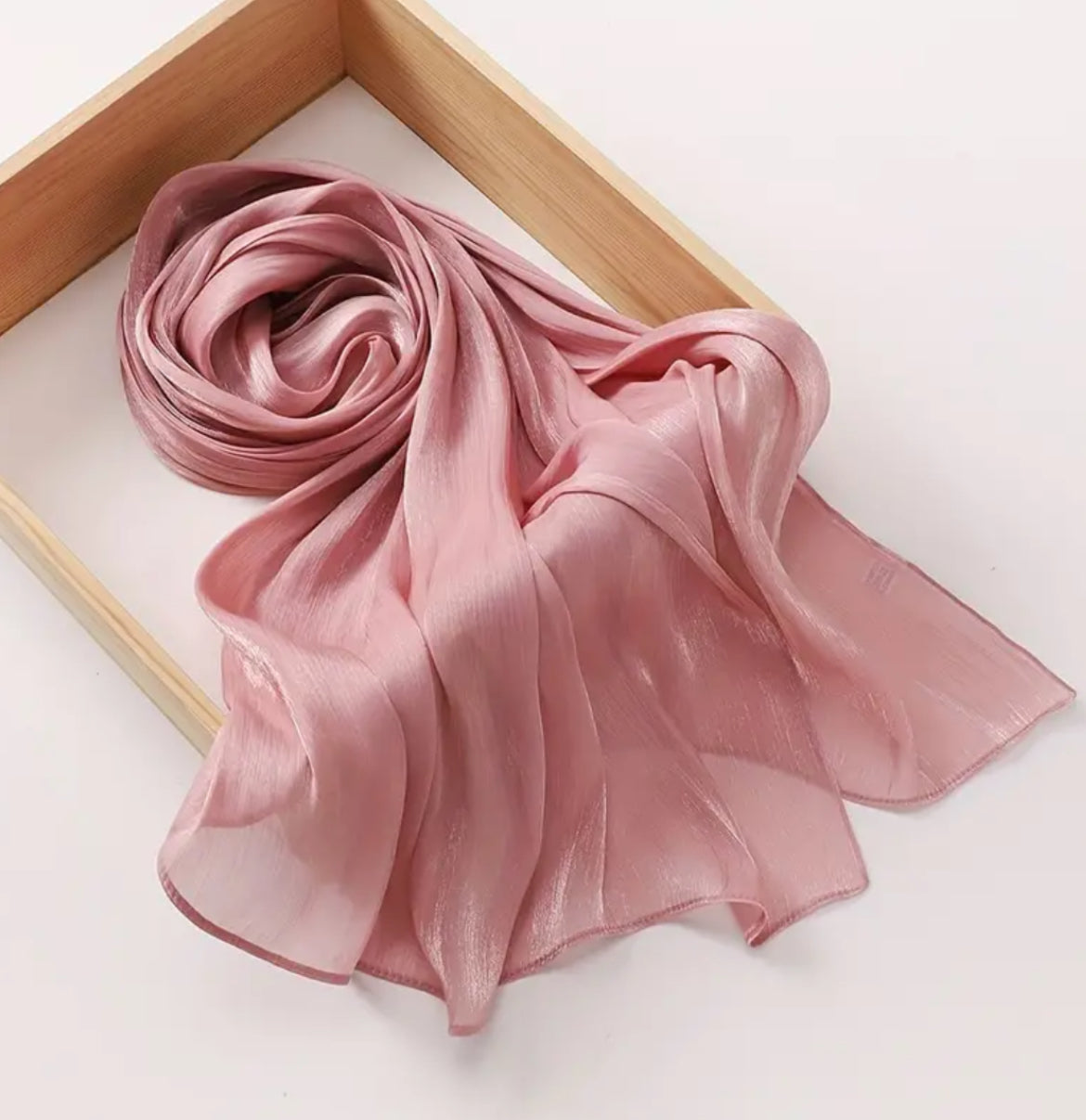 Blush Organza Shimmer Hijab