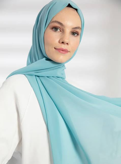 AQUA BLUE GEORGETTE HIJAB