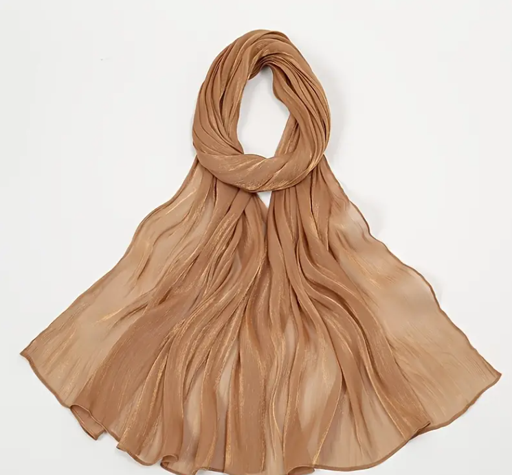 Bronze Organza Shimmer Hijab
