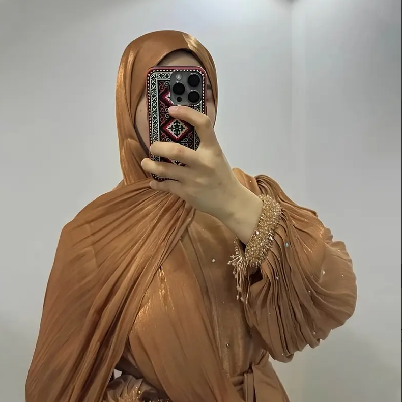 Bronze Organza Shimmer Hijab