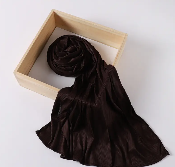 DARK BROWN PREMIUM MUNA SATIN HIJAB