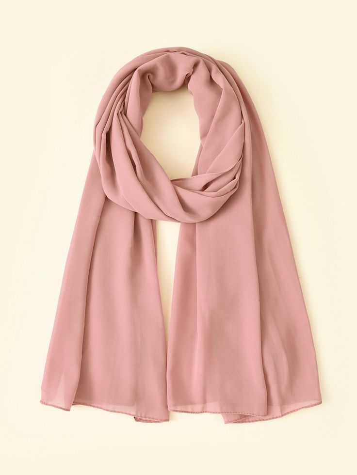 BIG SIZE PINK CHIFFON HIJAB