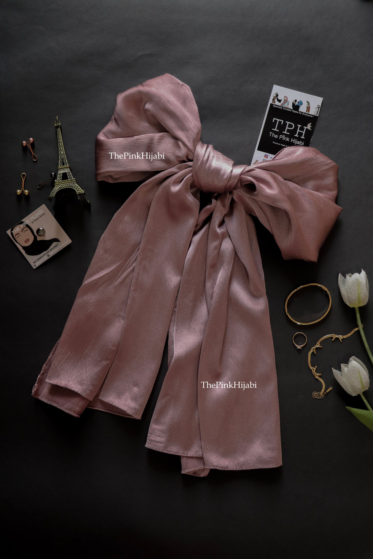 Bubble Satin Hijab – Lightweight, Non-Slippery, Glossy Finish