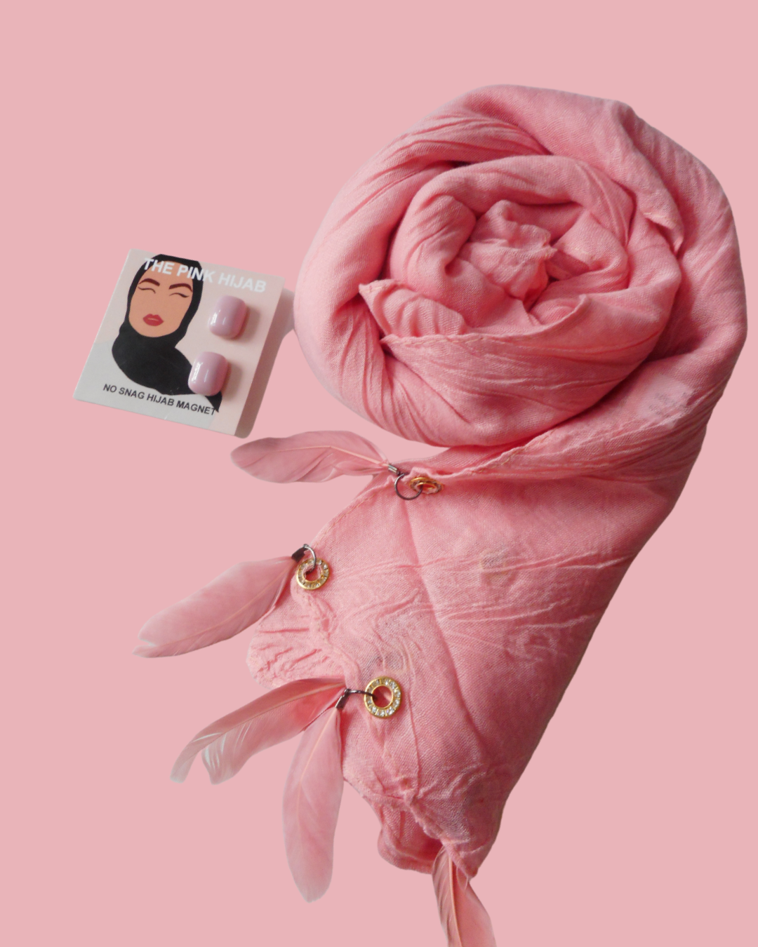 CRINKLED FEATHERED HIJAB