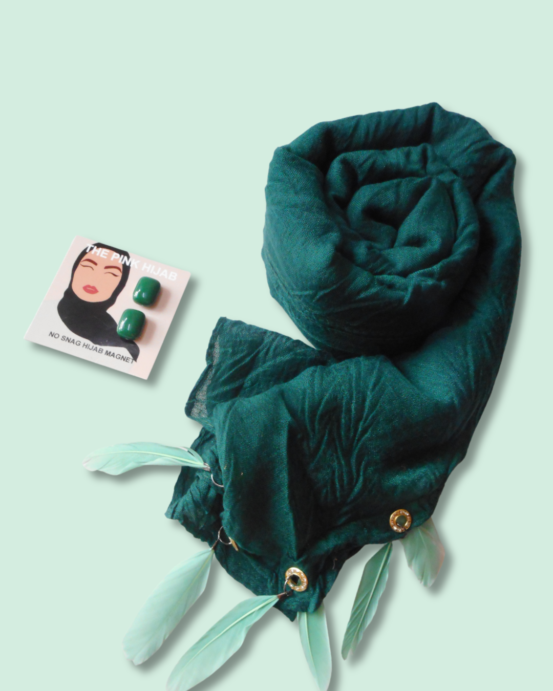 CRINKLED FEATHERED HIJAB
