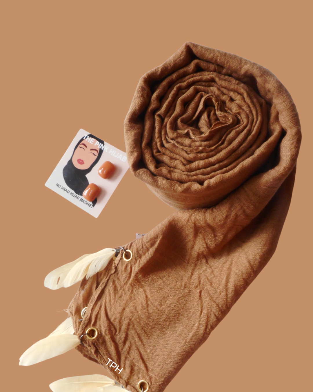 CRINKLED FEATHERED HIJAB