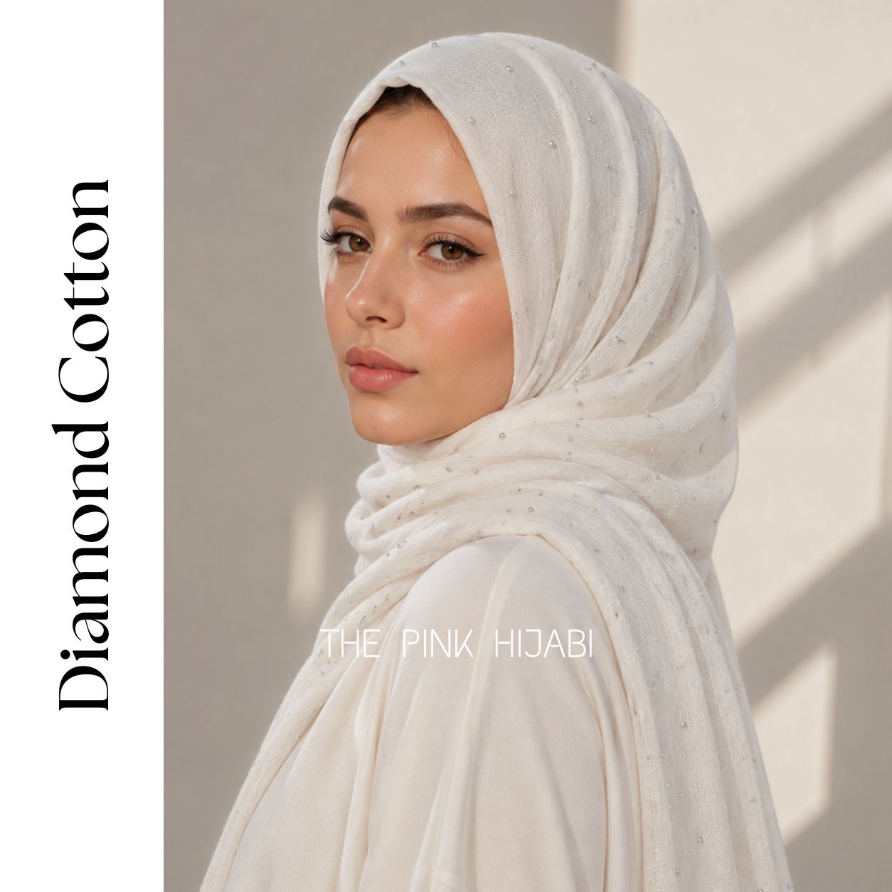 Diamond Cotton Hijab | Soft & Breathable Everyday Scarf | The Pink Hijabi