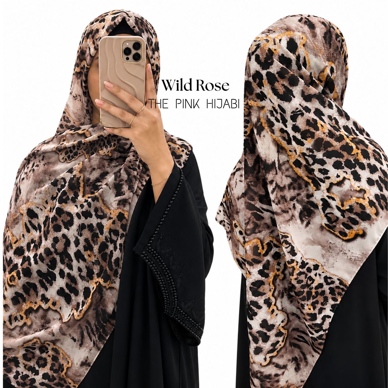 Wild Rose Animal Print Scarves | The Pink Hijabi