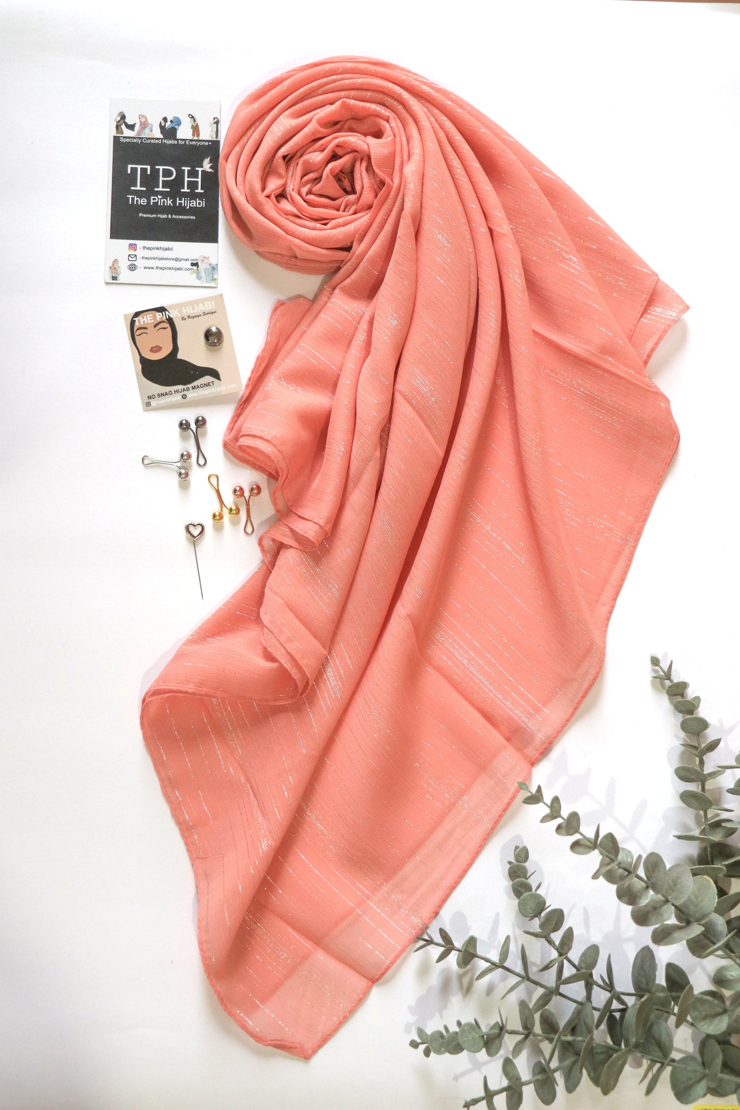 METALLIC CHIFFON HIJAB