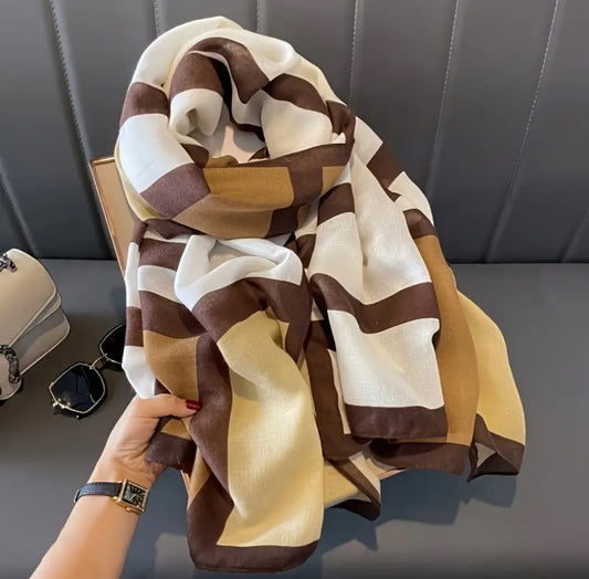 Branded Print Viscose Cotton