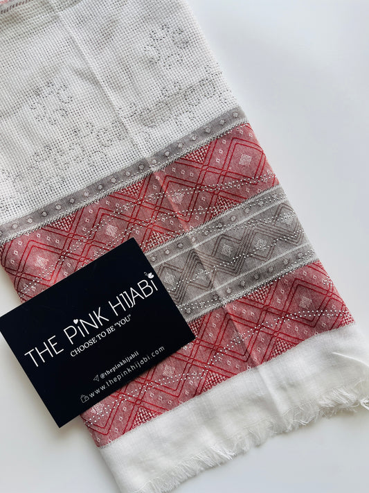Premium Embellished Stole – Turkish Cotton Collection