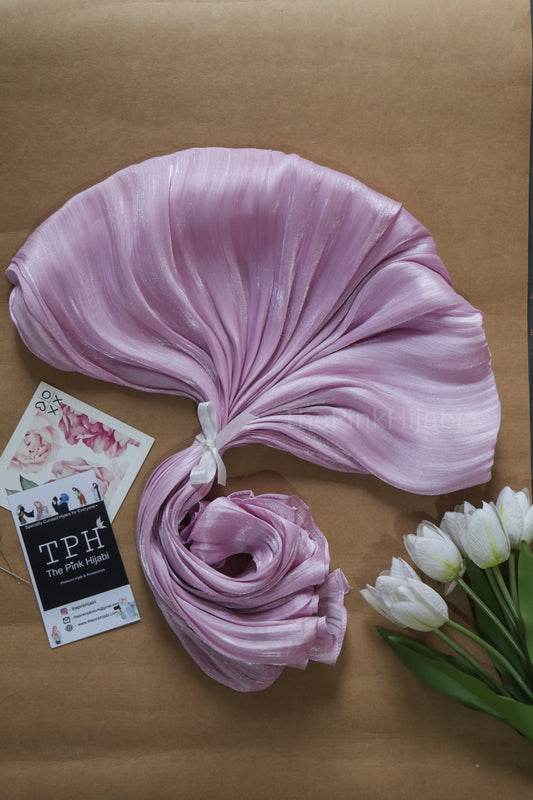 Lilac Organza Shimmer Hijab