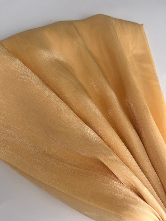 Pale Golden Organza Shimmer Hijab