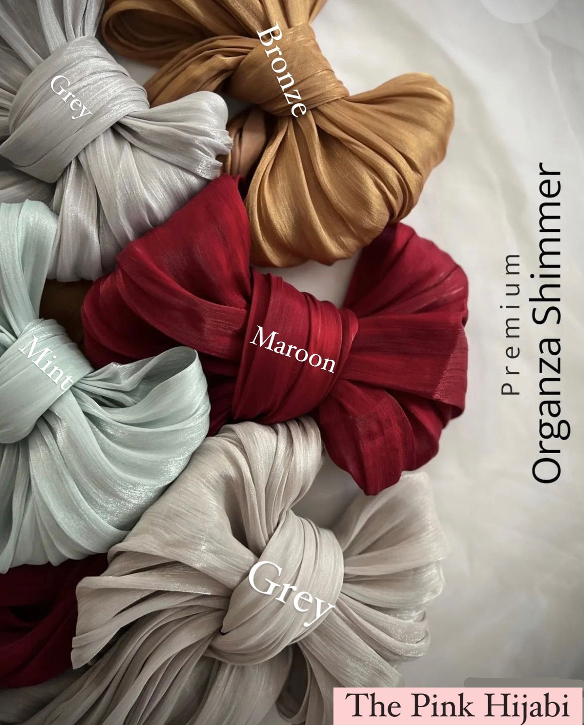 Maroon Organza Shimmer Hijab