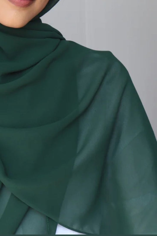 GREEN GEORGETTE HIJAB