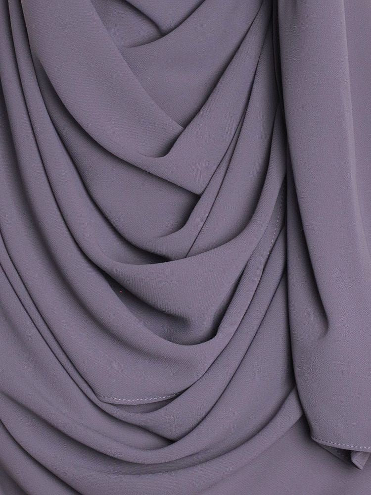 LILAC GREY GEORGETTE HIJAB