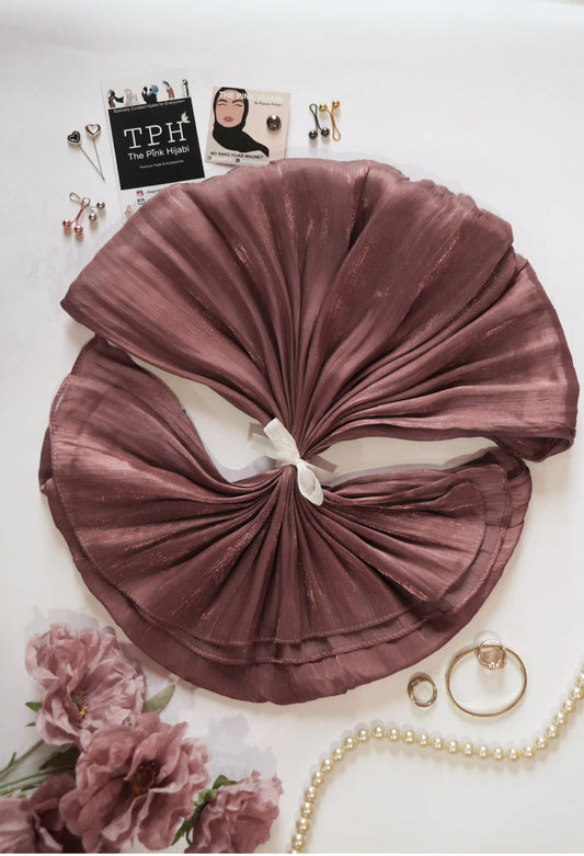 Red Organza Shimmer Hijab