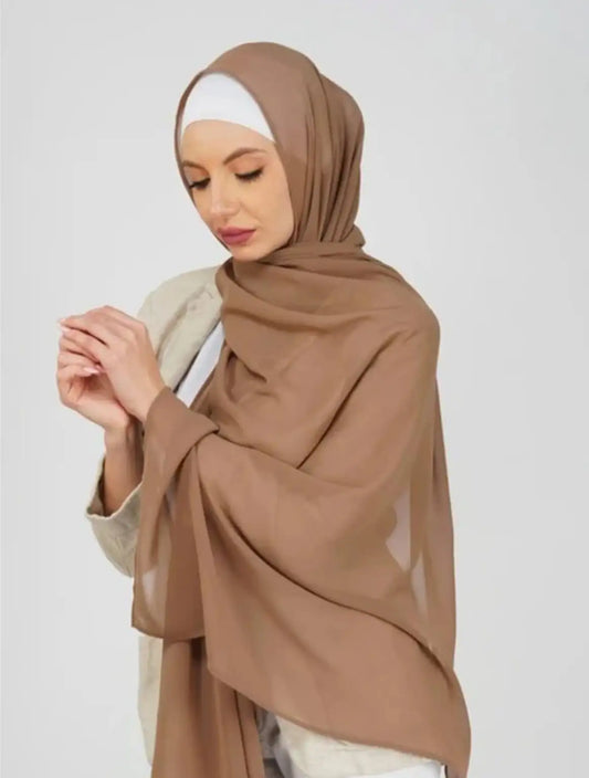 NUDE BROWN GEORGETTE HIJAB