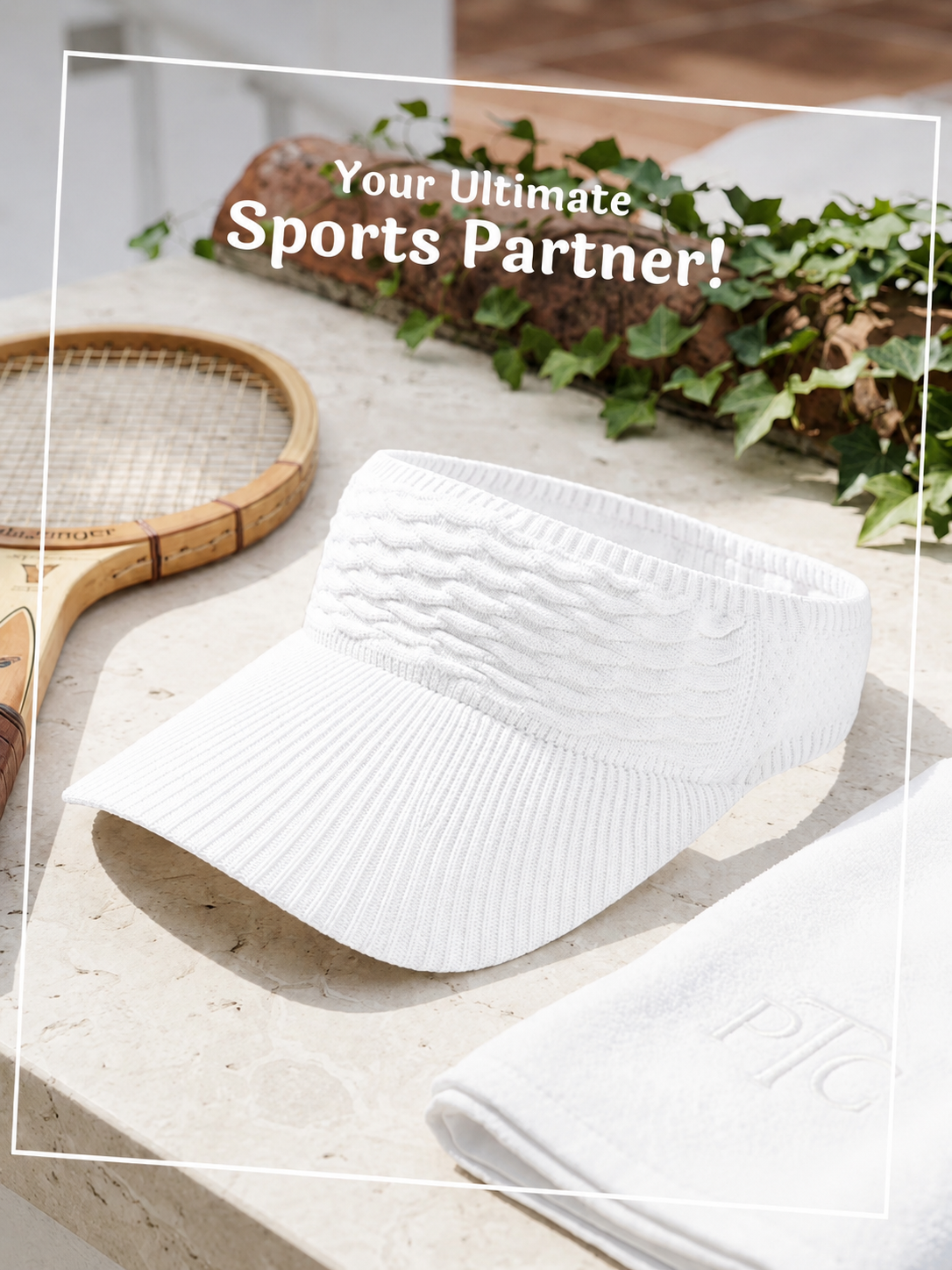 Premium Sports Visor Hijab Cap White| The Pink Hijabi