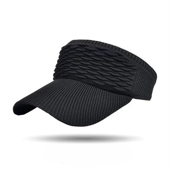 Premium Sports Visor Hijab Cap Black | The Pink Hijabi