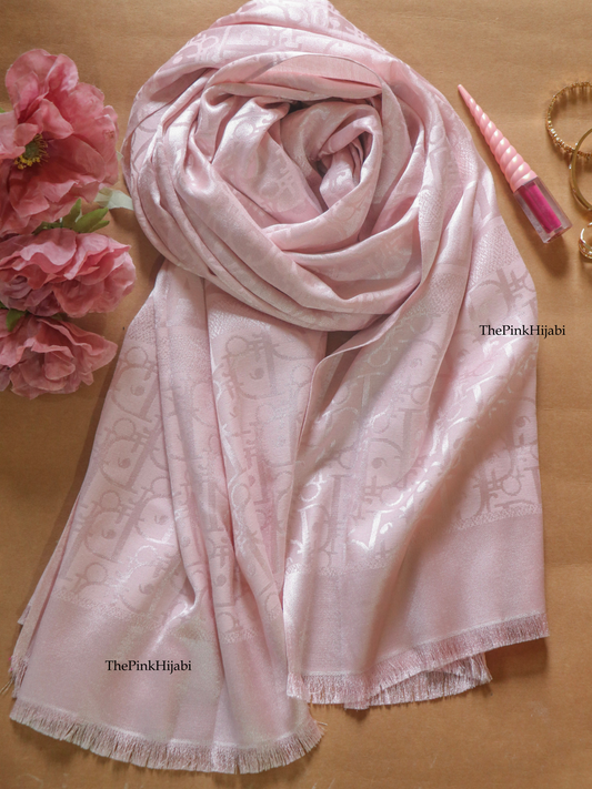 Pink luxury cashmere silk scarf – The Pink Hijabi