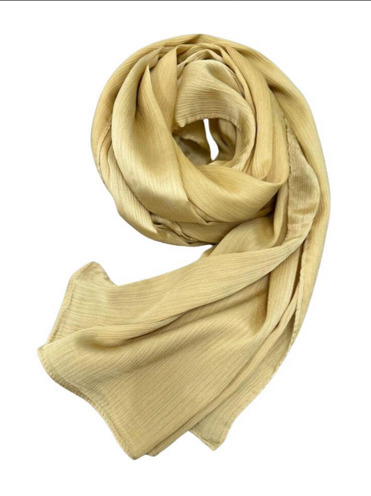 `LIGHT GOLD PREMIUM MUNA SATIN HIJAB