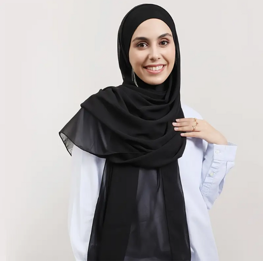 INSTANT HIJAB ATTACHED TUBE CAP - BLACK