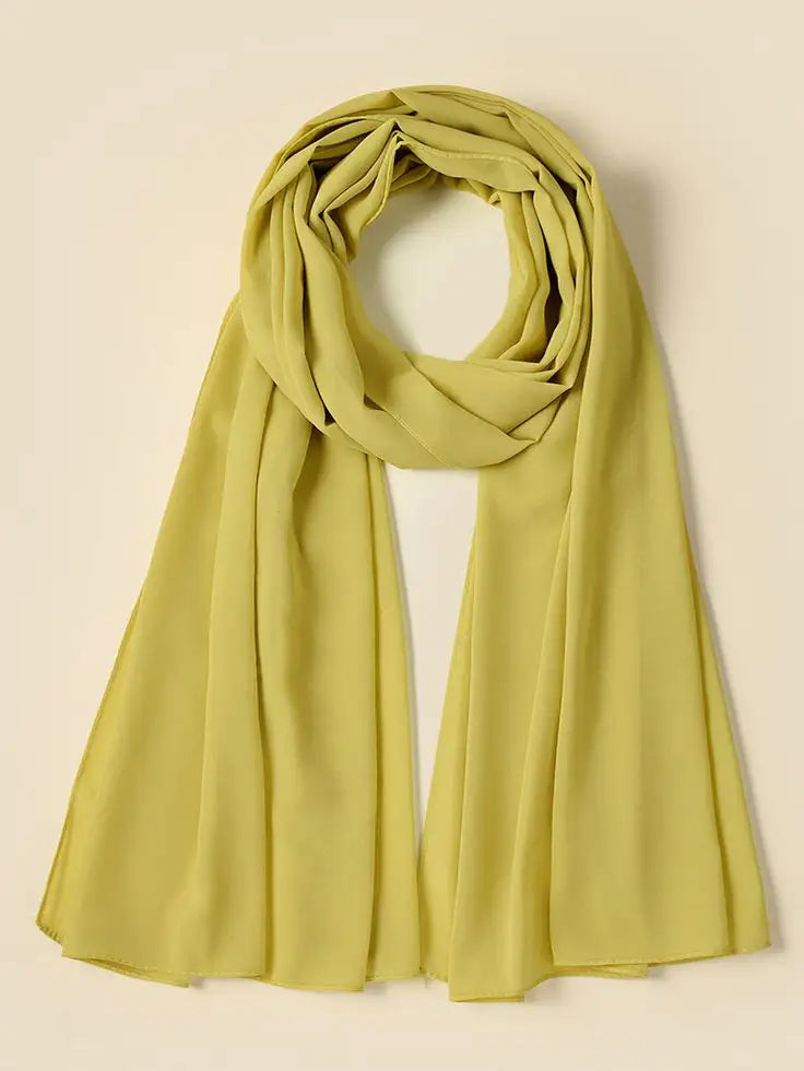 BIG SIZE MATCHA CHIFFON HIJAB