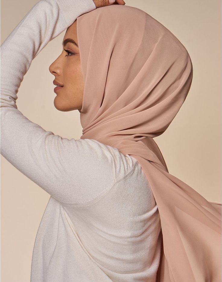 BIG SIZE NUDE CHIFFON HIJAB