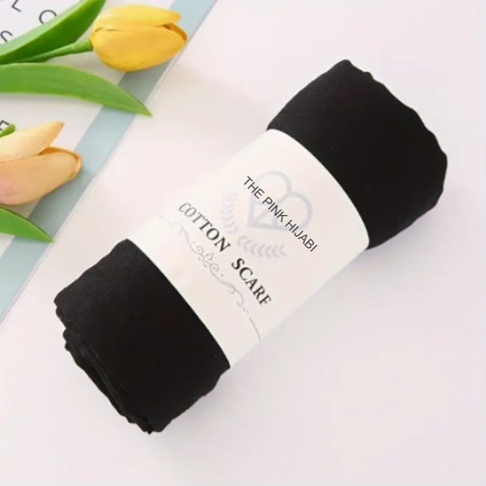 BLACK COTTON HIJAB