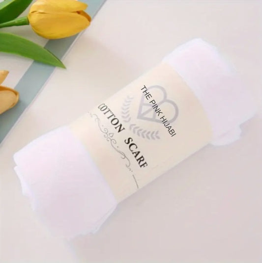 WHITE COTTON HIJAB