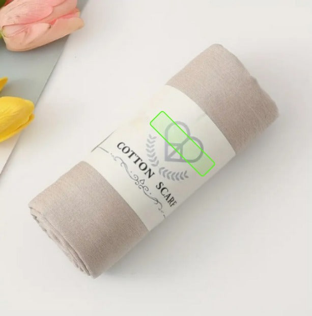 BEIGE COTTON HIJAB