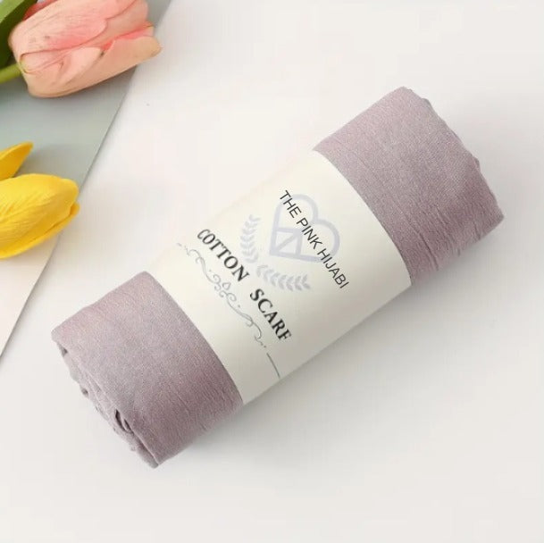 GRAY COTTON HIJAB