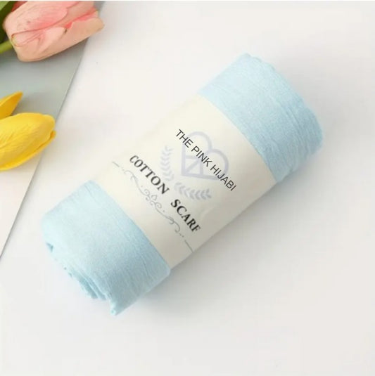 SKY BLUE COTTON HIJAB