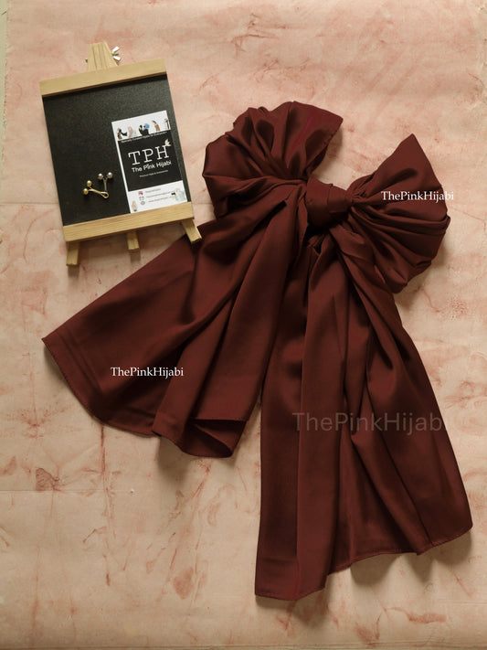 Bubble Satin Hijab in Red – Premium Non-Slippery Satin Scarf